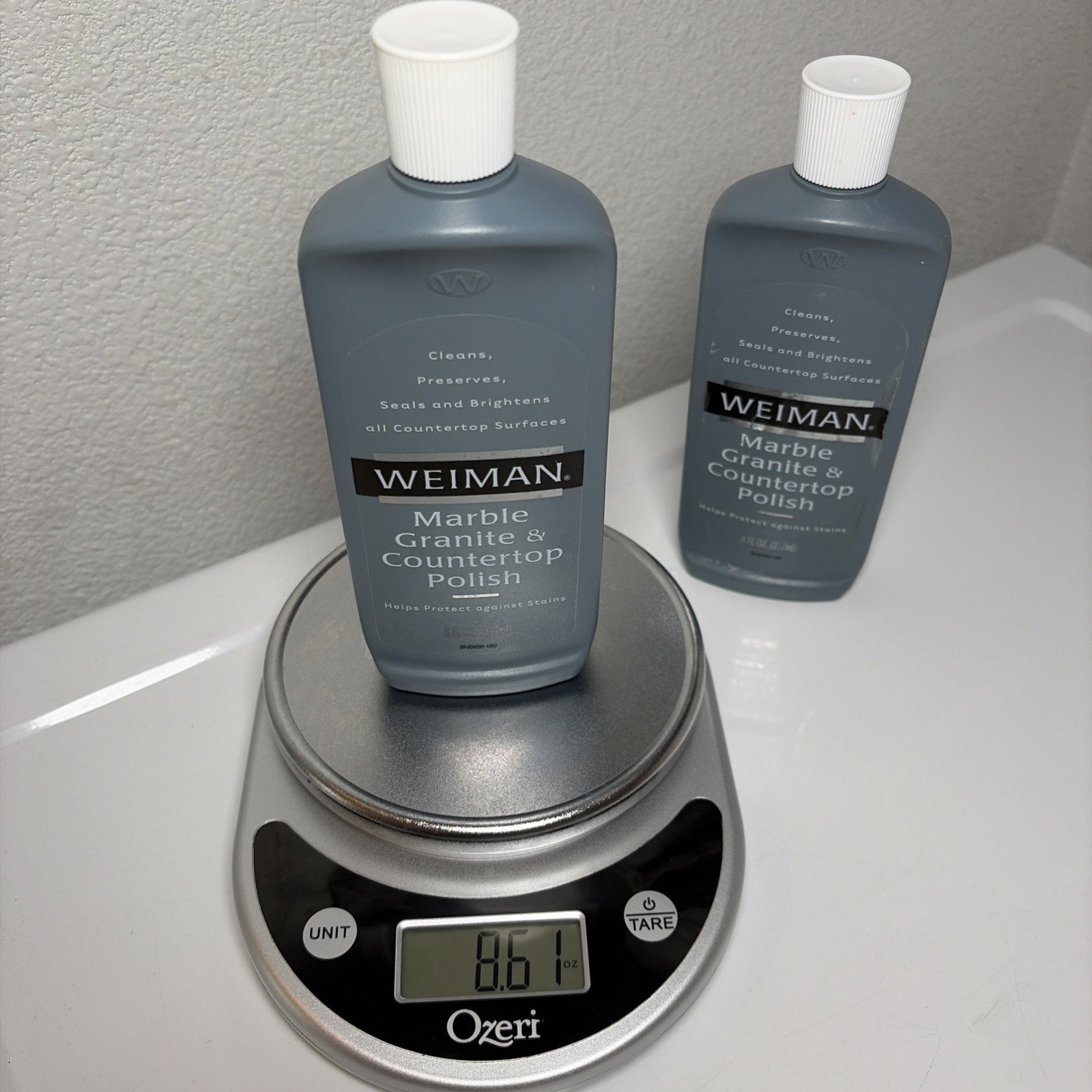 2 WEIMAN Marble Granite Cleaner & Polish 8oz – Discontinued (Mostly Full)
