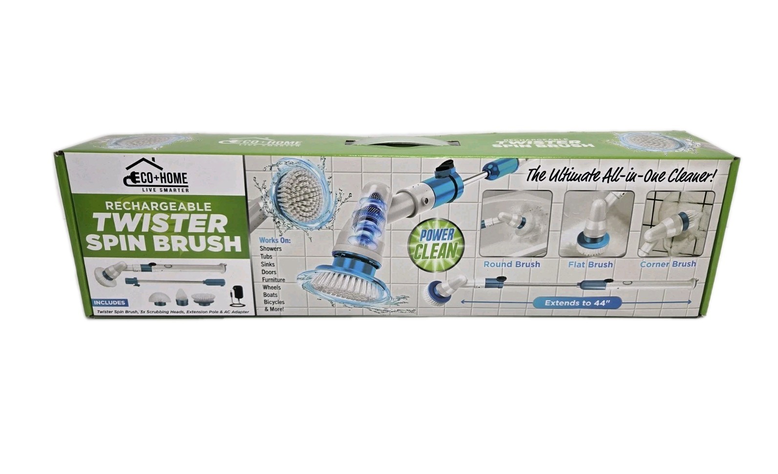 Shower Twister Spin Brush Ultimate All In One Cleaner-Rechargeable Adjustable