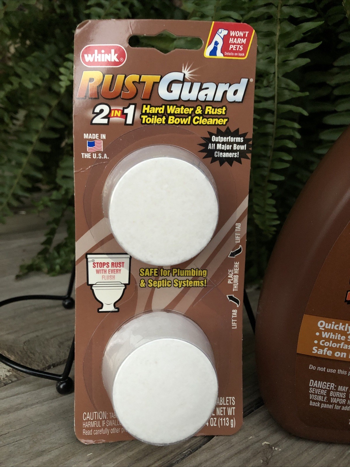 WHINK 2 Rust Guard Tablets & Rust Stain Remover Liquid 16 oz Toilet Bowl Cleaner