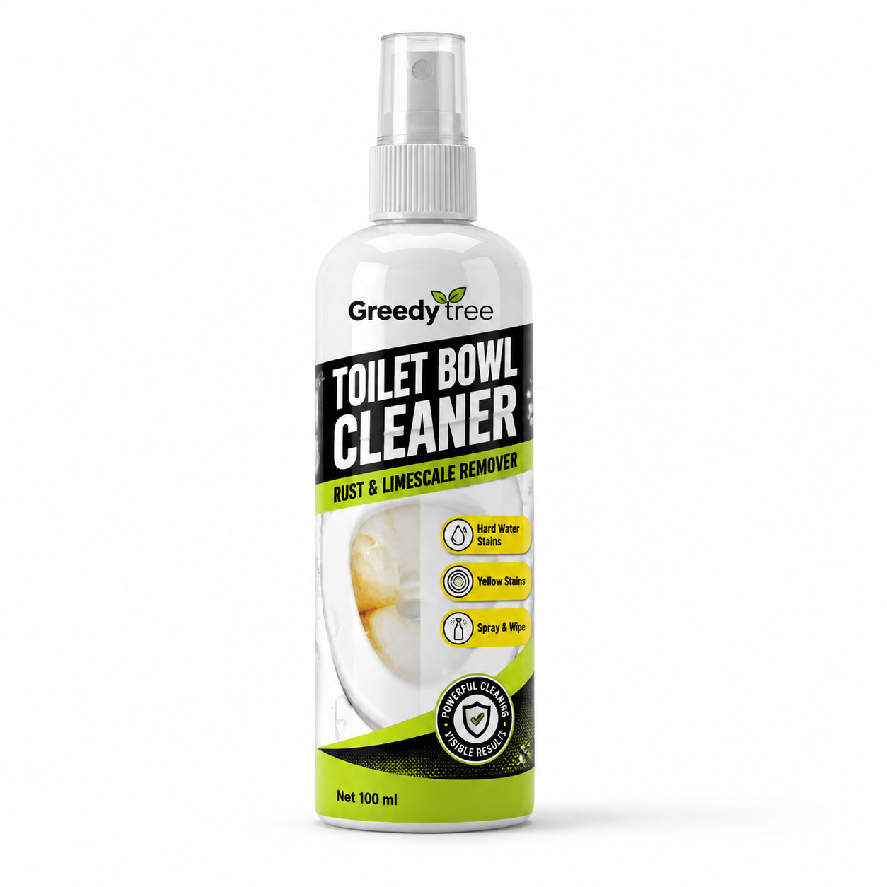 Bathroom Cleaner Spray for Toilet Yellow Stains Rust and Limescale