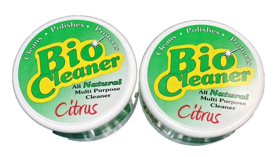 2x Bio Cleaner Citrus 10.5 Oz Each All Natural Multi Purpose Cleaner W/Sponges