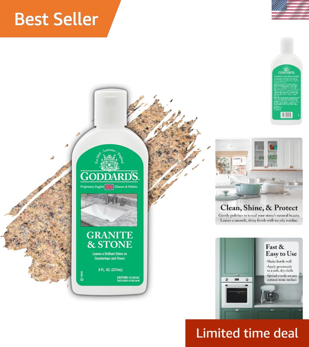 Goddard’s 8oz Granite & Marble Polish – Brilliant Shine & Water Stain Protection