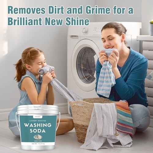 11 lb Pure Sodium Carbonate Washing Soda – Laundry & Household Cleaner, Ideal fo