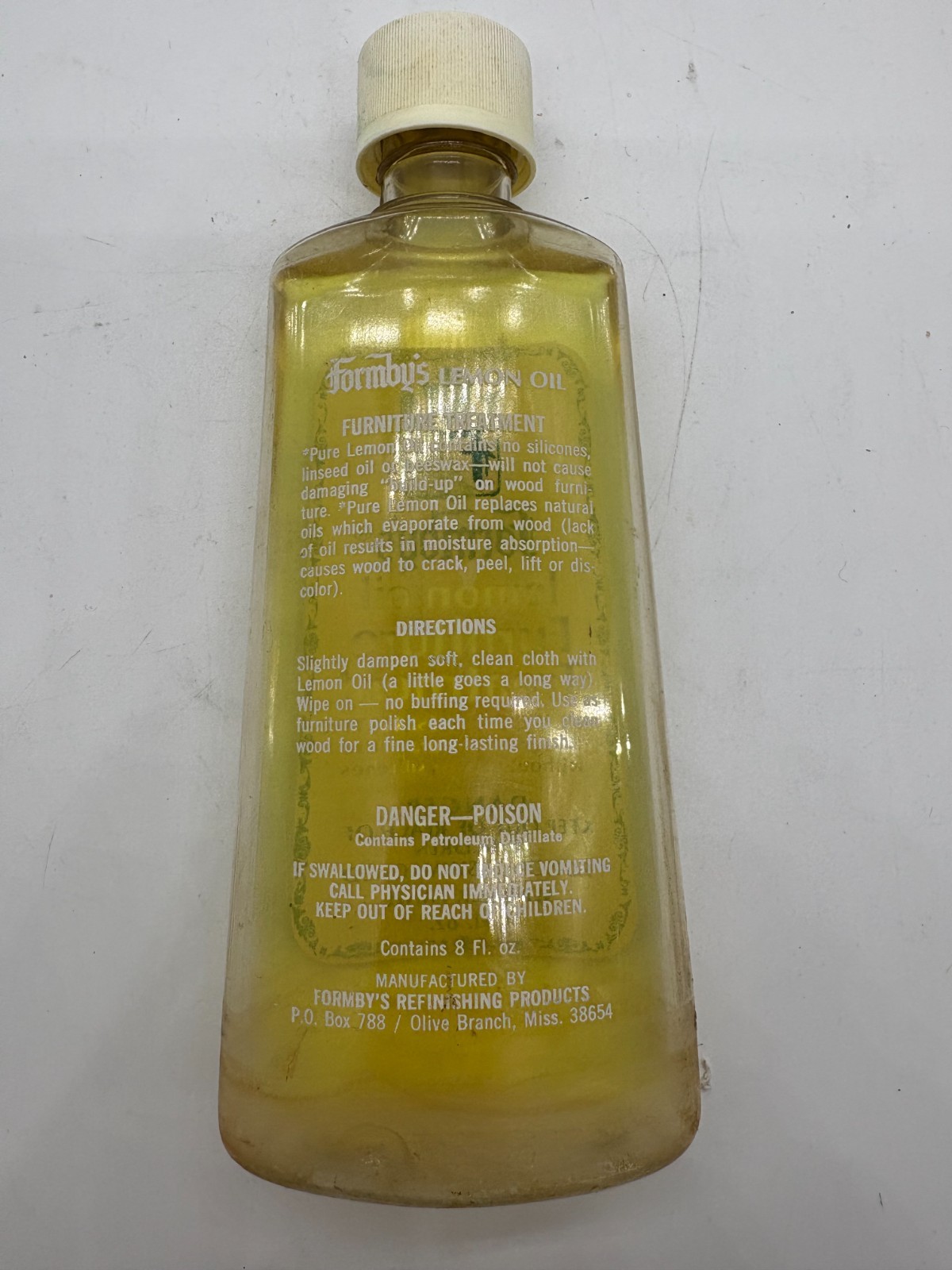 Vintage Formby’s Lemon Oil Furniture Treatment 8 fl oz Wood Preservative Used