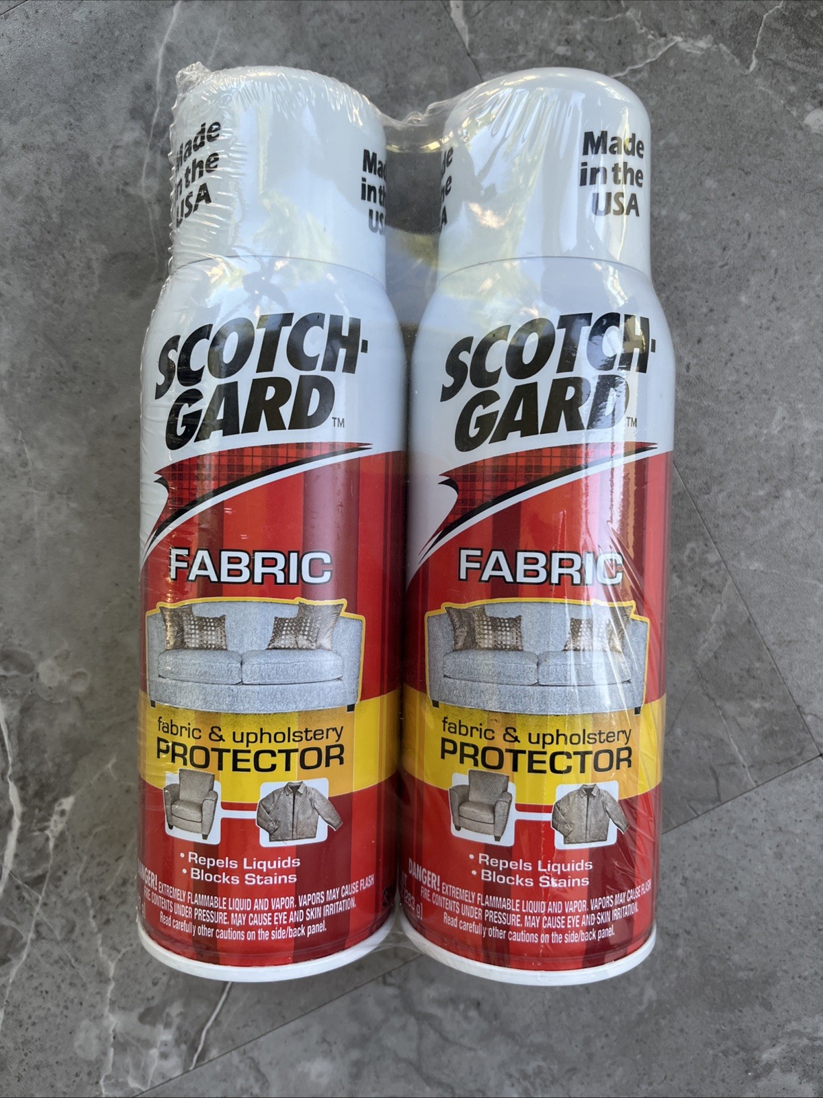 Scotch-Guard – original Fabric Upholstery Protector 2 Cans 10 oz Each USA NEW