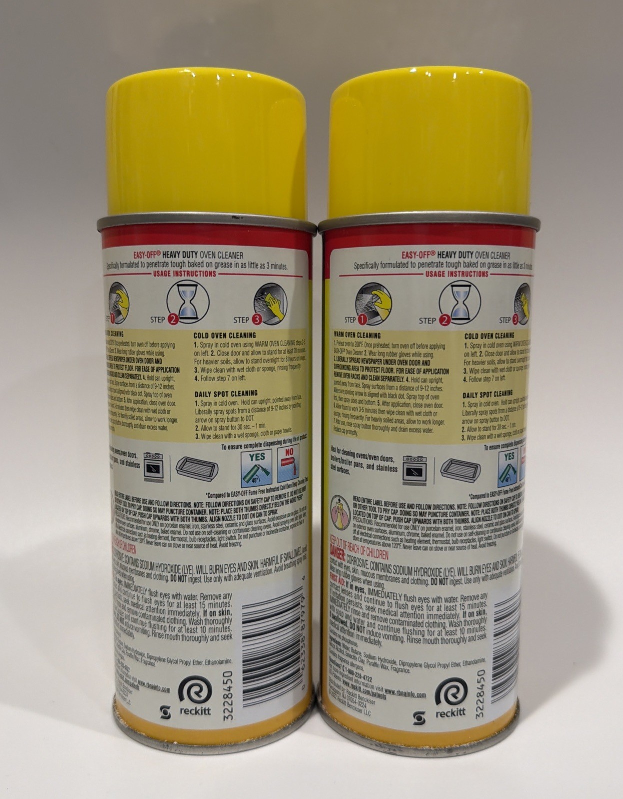 (2-pack) EASY-OFF Oven Tough Grease HEAVY DUTY CLEANER Fresh Scent ~ 3X FASTER