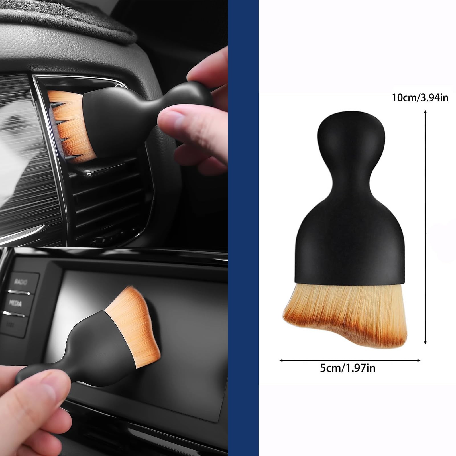 LVSENLIN 10pcs Auto Car Detailing Brush Set,Car Interior Cleaning Kit,Includi…