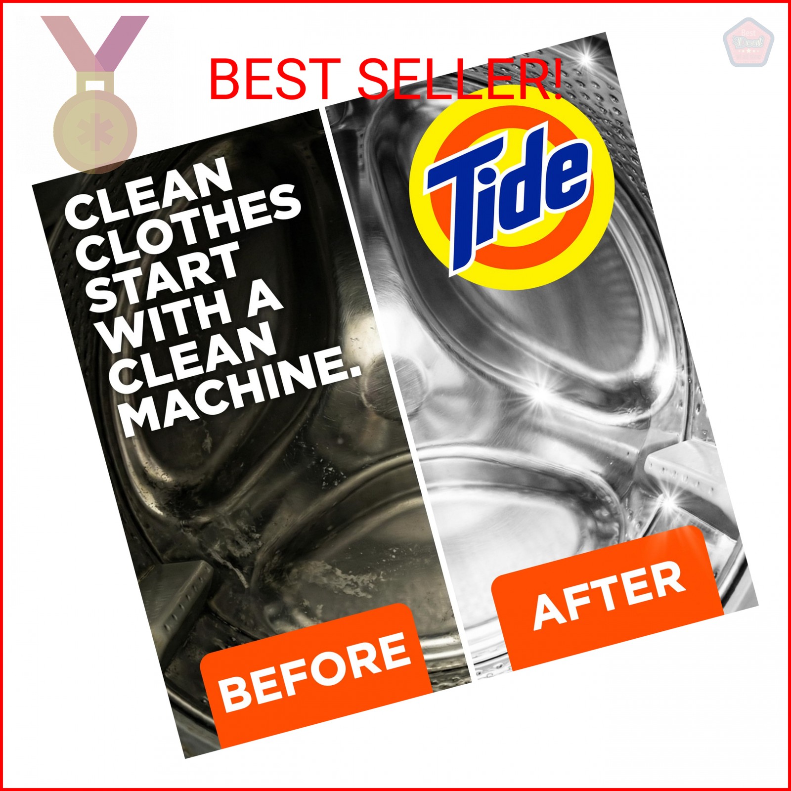 Washing Machine Cleaner by Tide, Washer Machine Cleaner with Oxi for Front and T