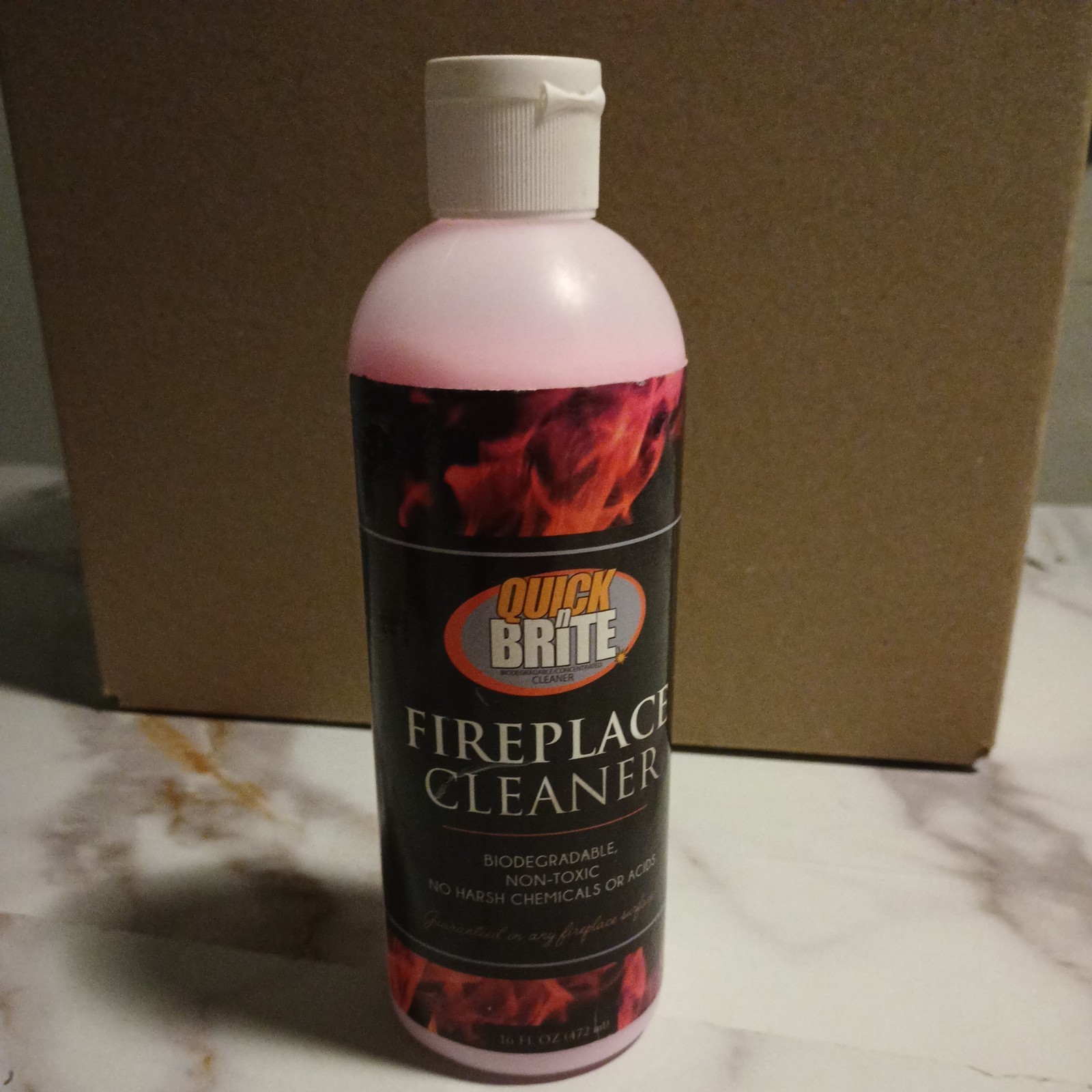 Quick n Brite Fireplace Cleaner 16oz NON TOXIC BIODEGRADABLE NO HARSH CHEMICALS
