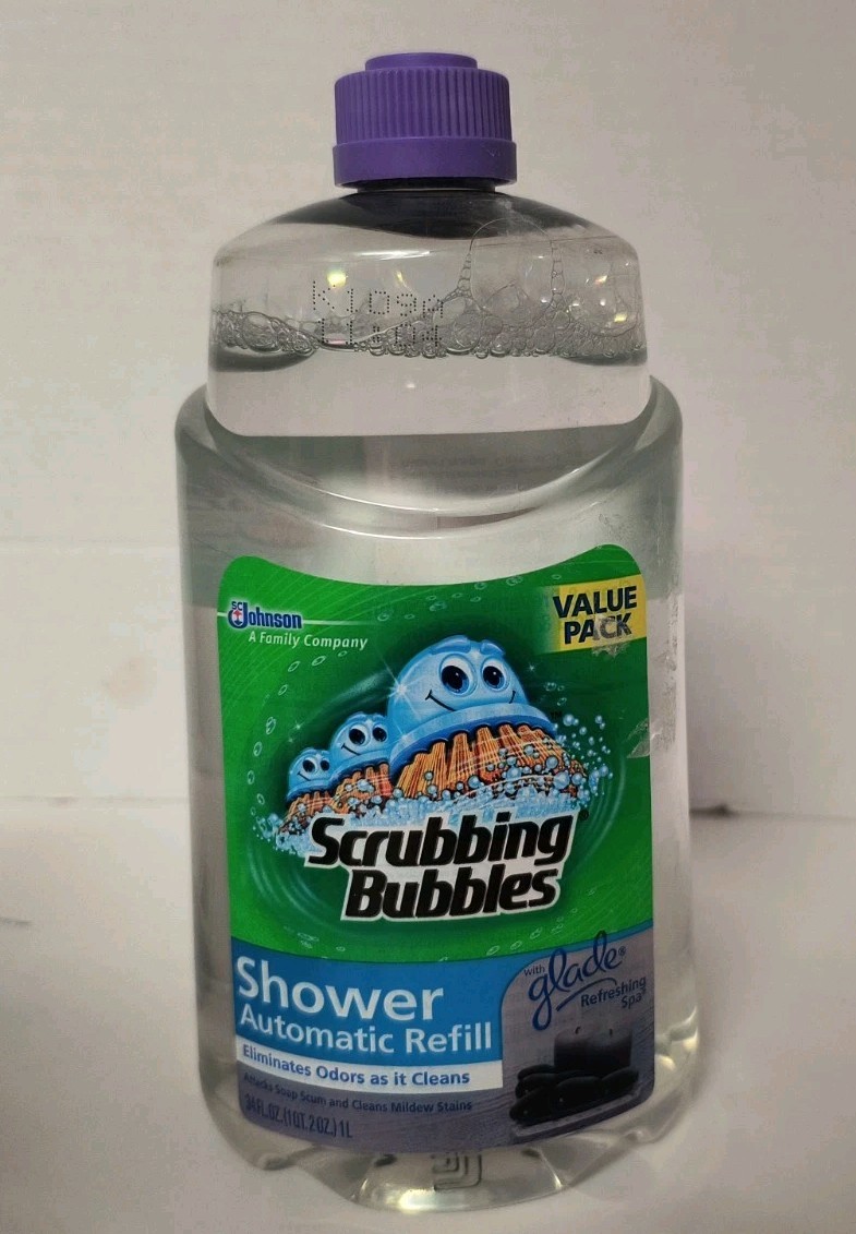 Scrubbing Bubbles Automatic Shower Cleaner Refill 34 oz New Glade Refreshing Spa