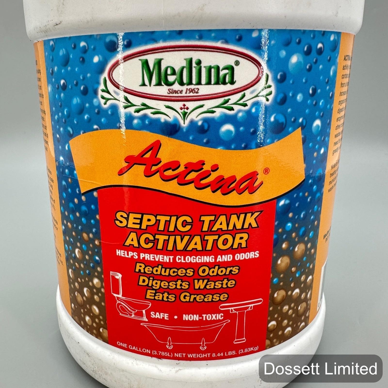 Medina Actina Septic Tank Drain Activator Liquid Cleaner 1 Gallon Non-Toxic