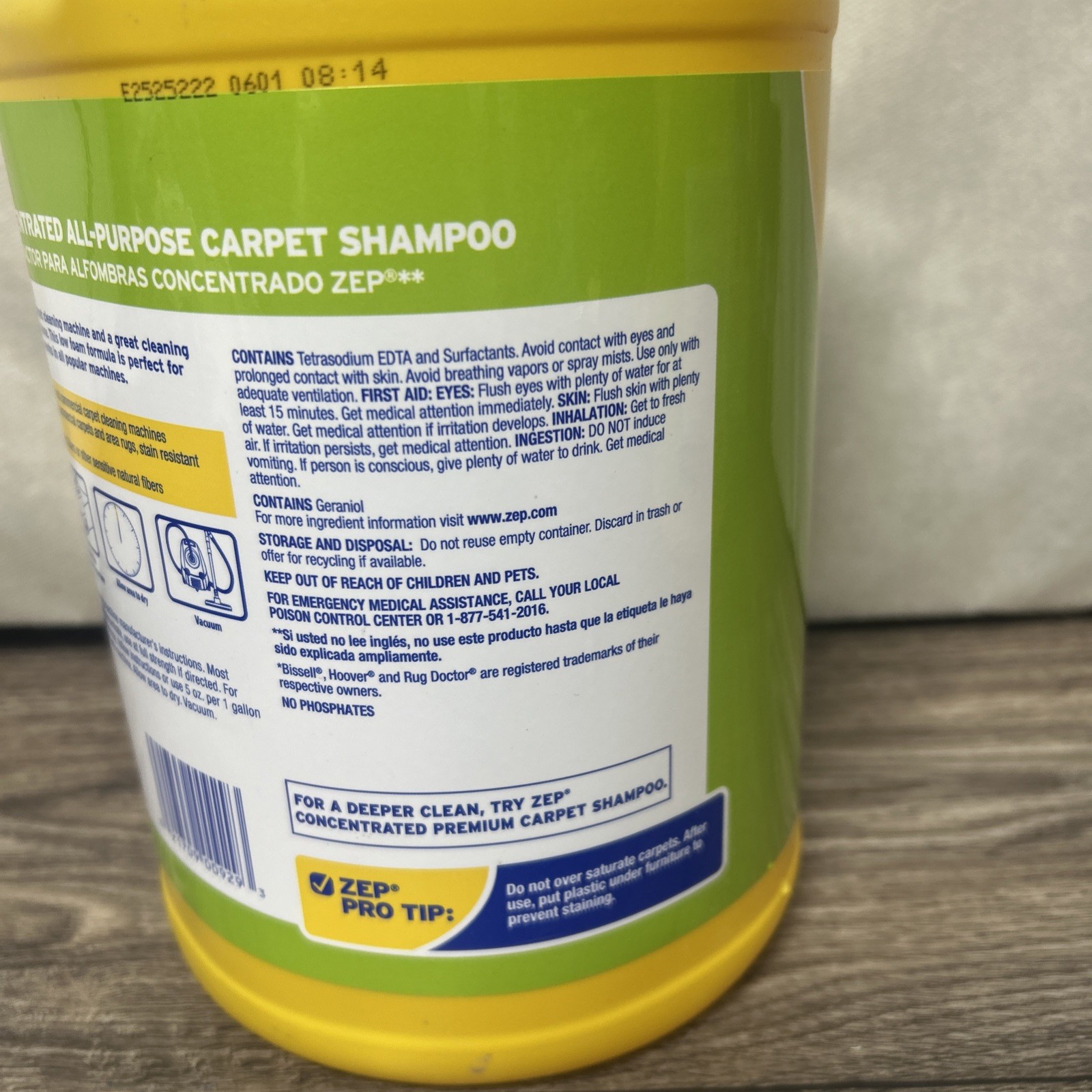 Zep All-Purpose Carpet Shampoo Concentrate Cleaner – 1 Gallon