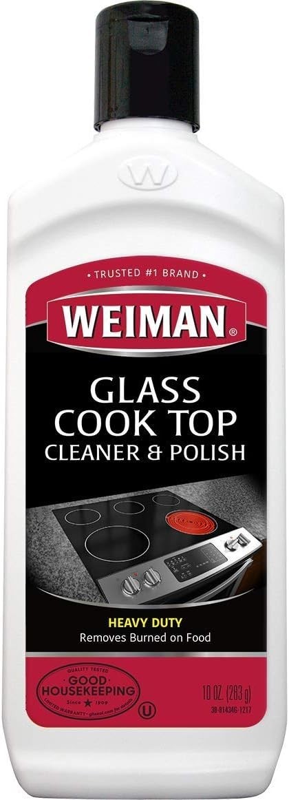 Weiman Glass Cooktop Heavy Duty Cleaner & Polish – Shines and Protects Glass/Cer