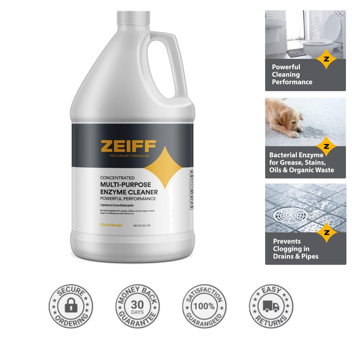 1 Gallon Multi-Surface Probiotic Cleaner – Powerful Pet Stain & Odor Solution