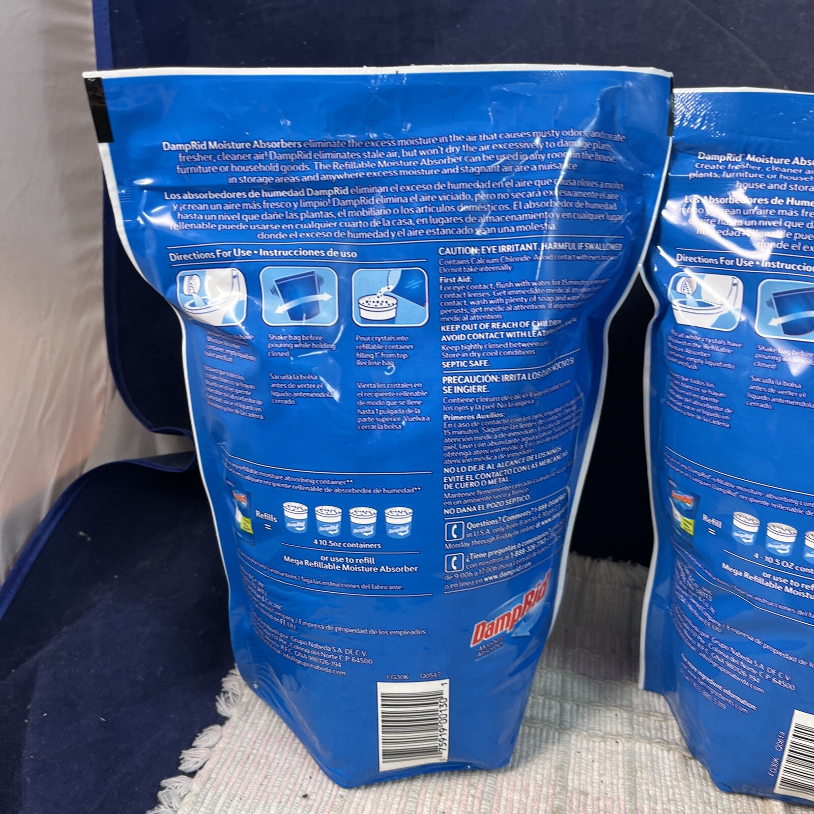 Lot of 3, Damp Rid Moisture Absorber Refill, Fragrance Free, 2 Lb 10oz Brand New