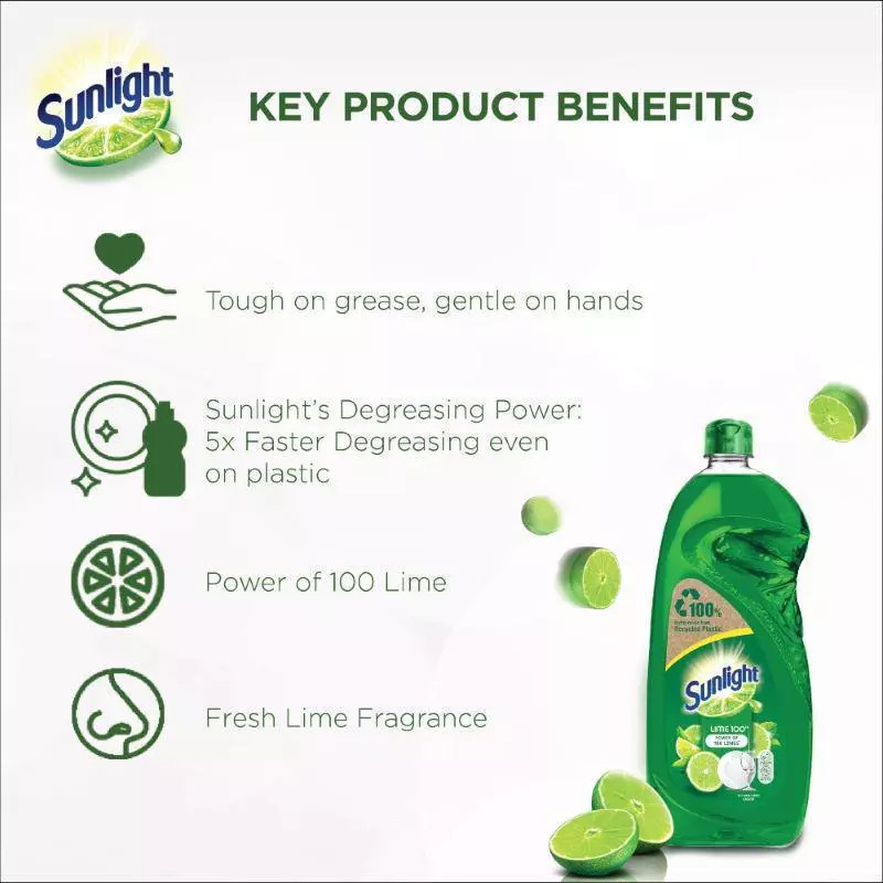 Sunlight Dishwashing Liquid Lime 800ml x 12 Bottles – 1 Carton