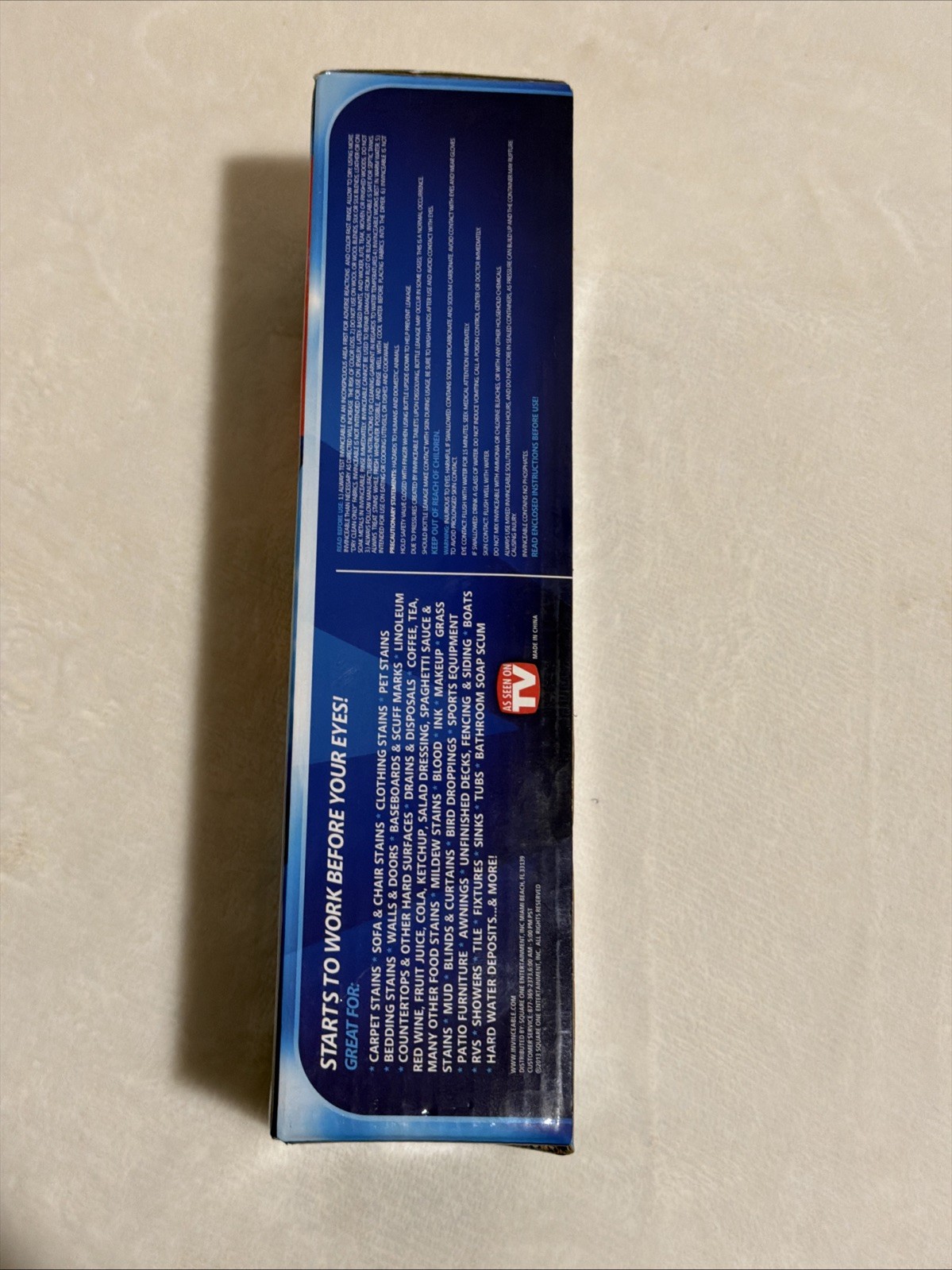 InVinceable Stain Remover 9oz Blue Multi-Purpose Cleaner Laundry Booster 4 Pouch