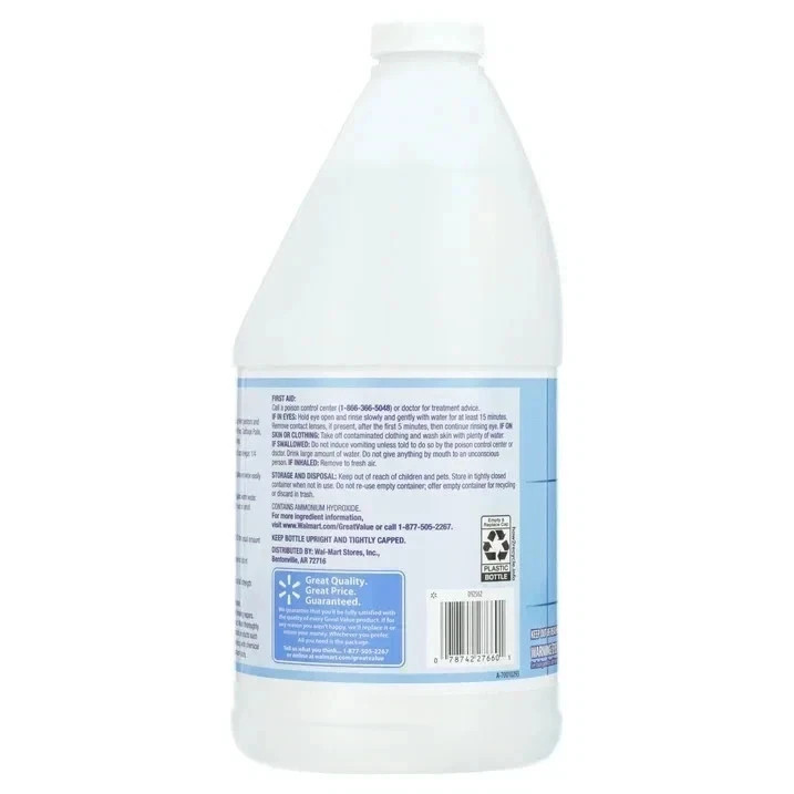 Great Value Clear Ammonia All-Purpose Cleaners, 64 fl Oz