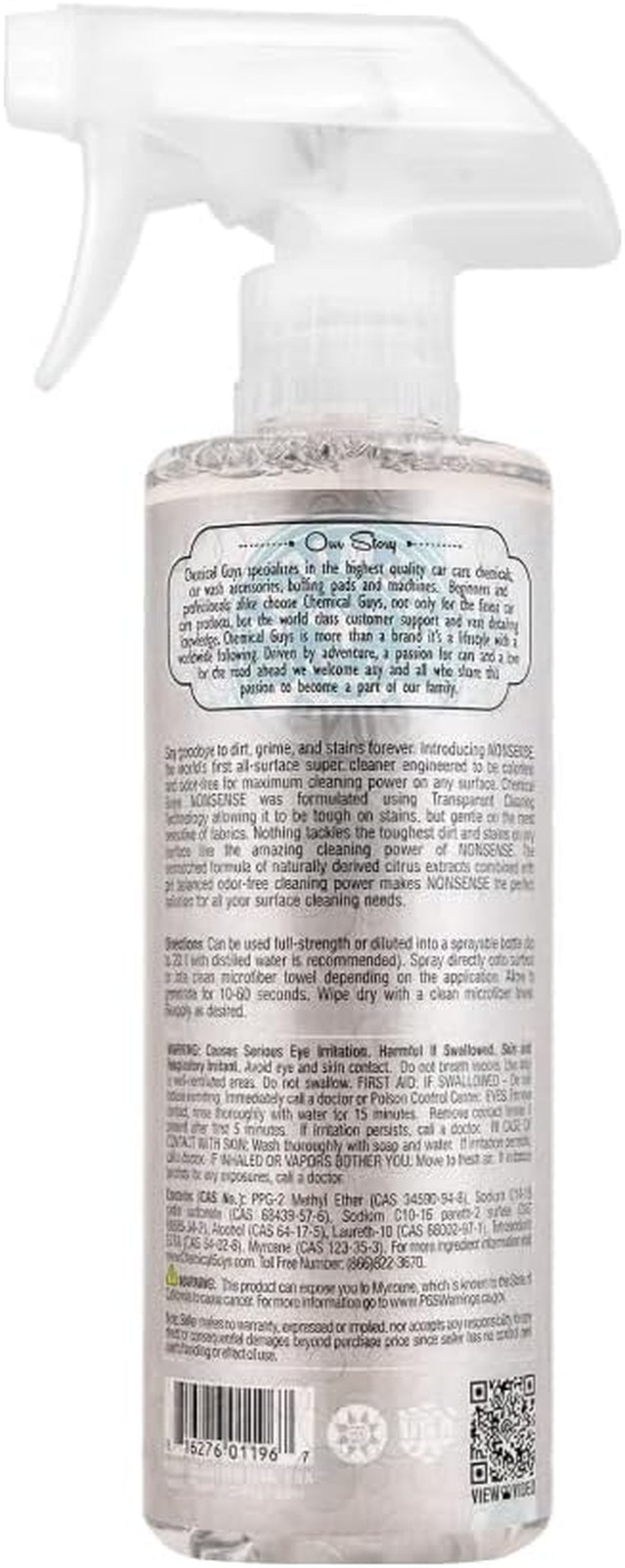 Chemical Guys Nonsense, Odorless Cleaner for Car Interior and Exterior All Purpo