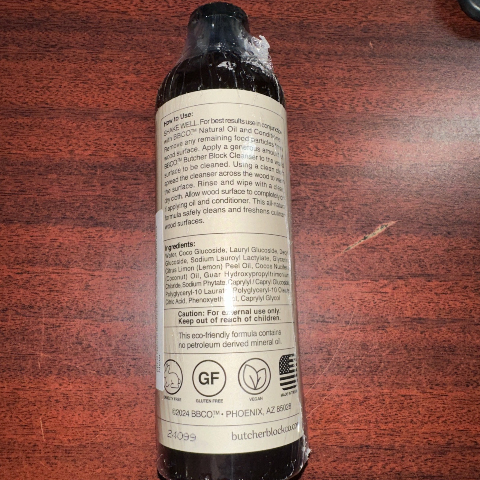 BBCO Butcher Block Company Cleanser 12fl Oz Bottle NATURAL Cleanser
