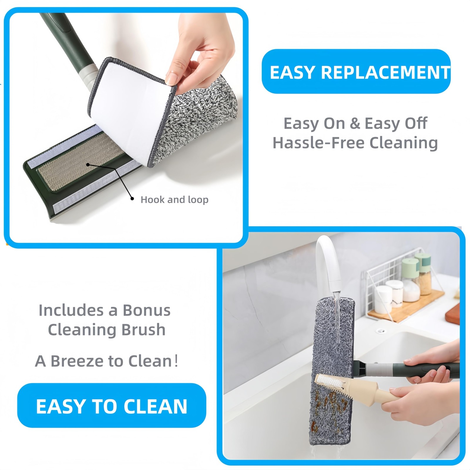 4 in 1 Window Squeegee Cleaner Set,Long Squeegee for Window Cleaning with 81″…
