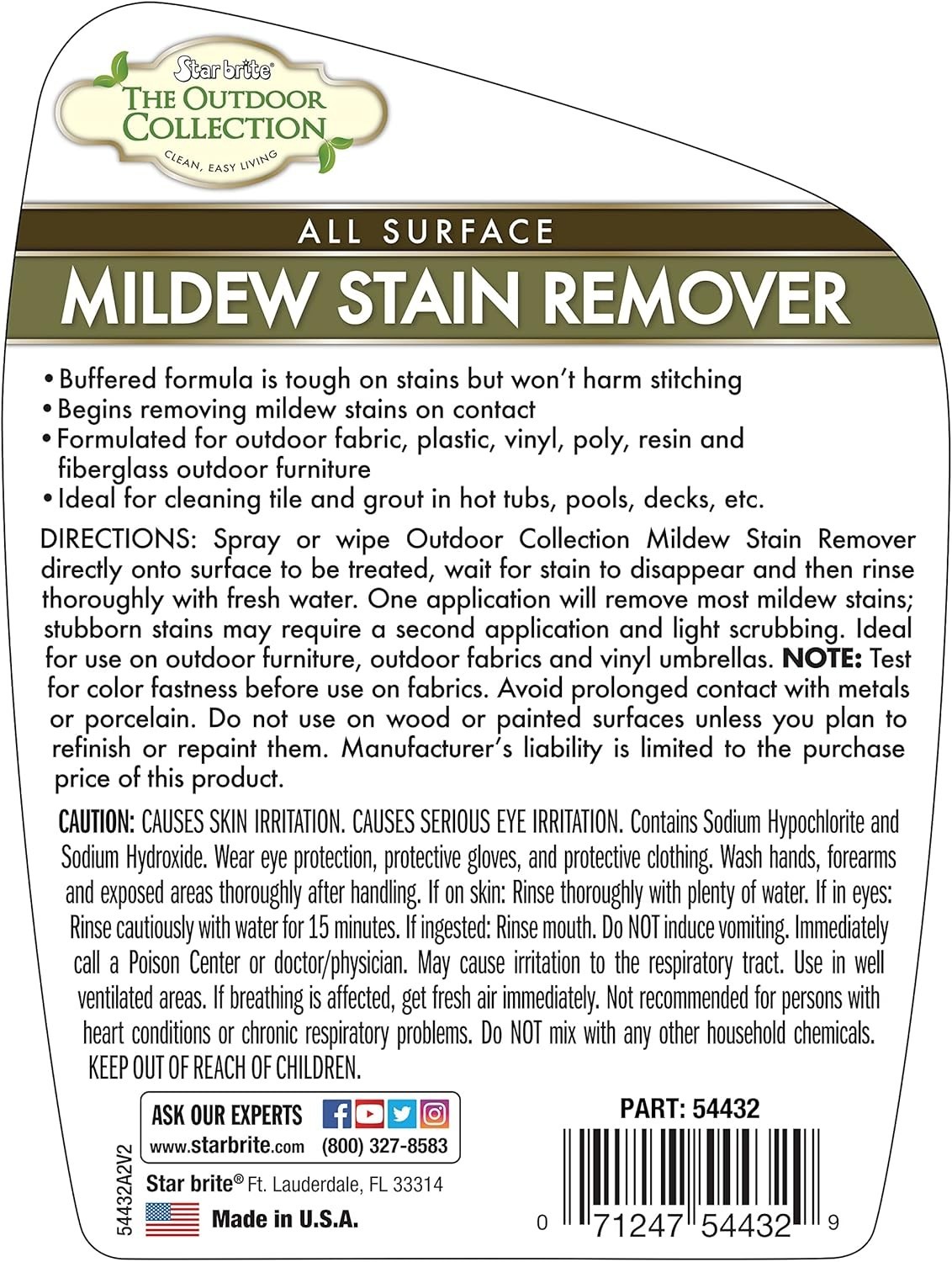 The Outdoor Collection Mildew Stain Remover – 32 OZ (54432)