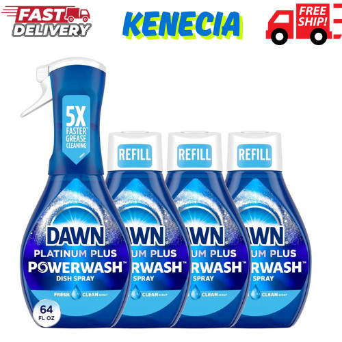 Dawn Platinum Powerwash Dish Spray, Dish Soap, Fresh Scent Bundle, 1 Spray (16Oz