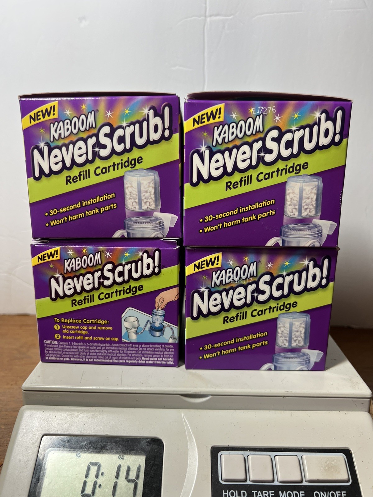 Kaboom Scrub Free Continuous Clean Refill Toilet Cleaning System 4 Cartridges