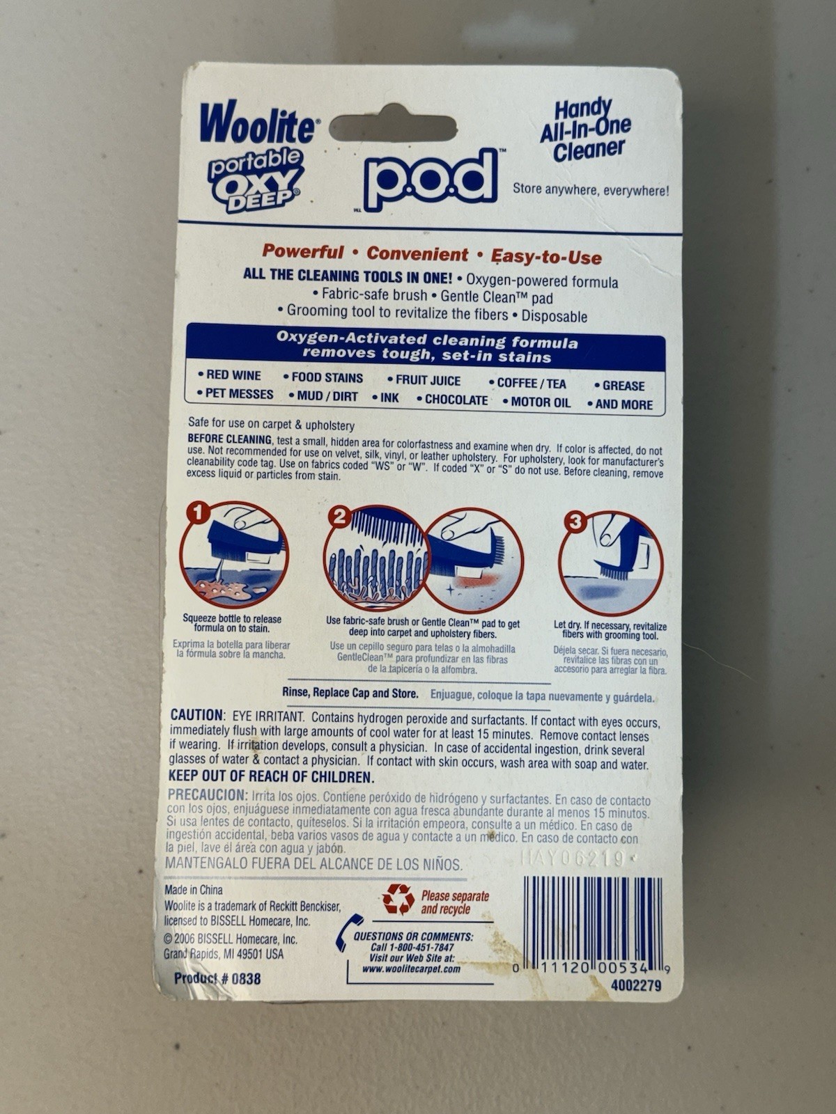 Woolite Portable Oxy Deep POD All In One Carpet Upholstery Cleaner New Sealed