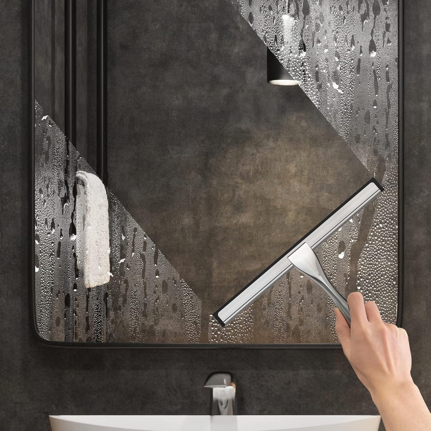Bathroom Glass Cleaner Squeegee 10in