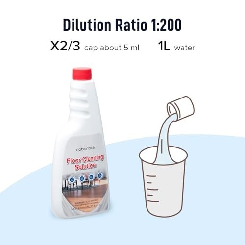 Floor Cleaner Solution 16.2oz For Hardwood Tile Laminate Robot Vacuum Mop