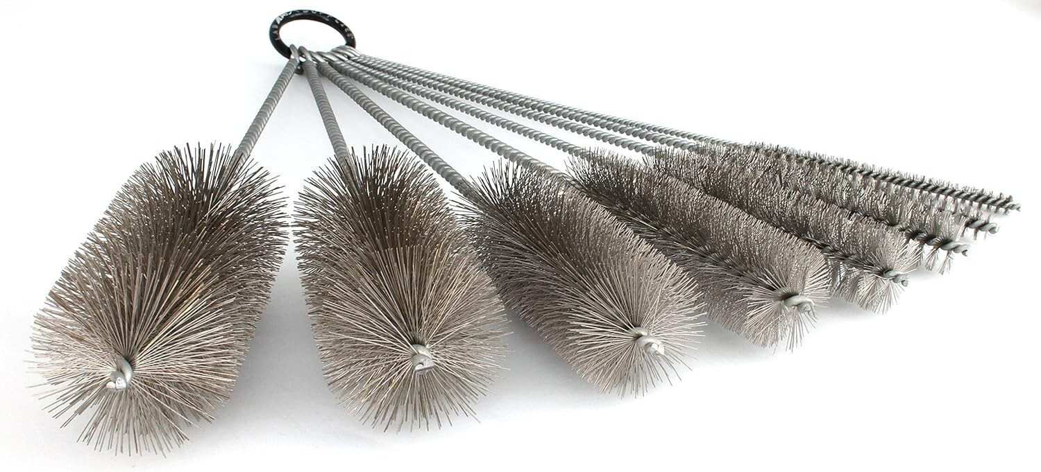 Size/Count/Pack: 1 set of 8 brushes, 12 in overall length, varying diameters