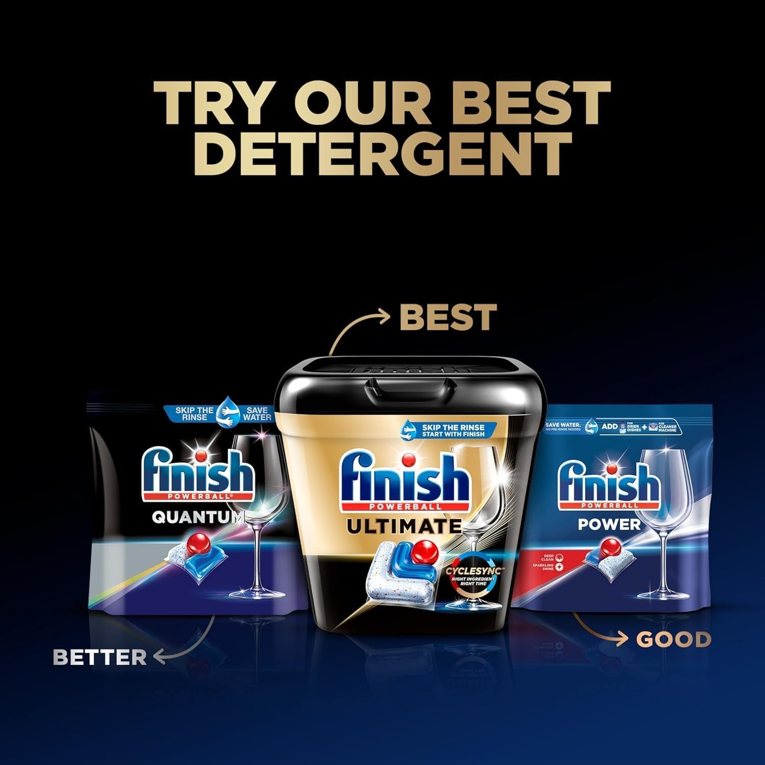 Finish Ultimate Infinity Shine Dishwasher Pods, No Pre-Rinse Dishwasher Detergen