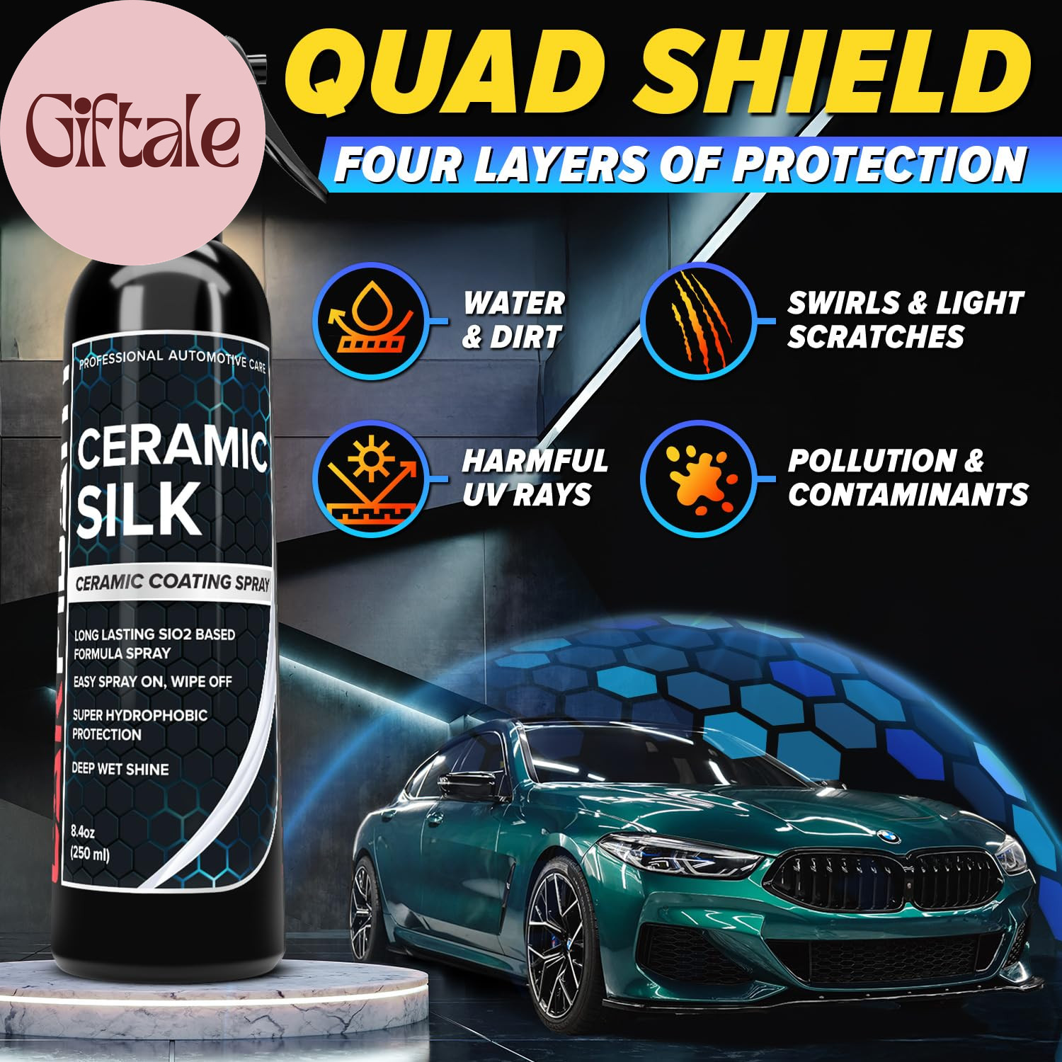 Scratch & Swirl Remover with Ceramic Silk – Car Scratch Remover for Vehicles Pai