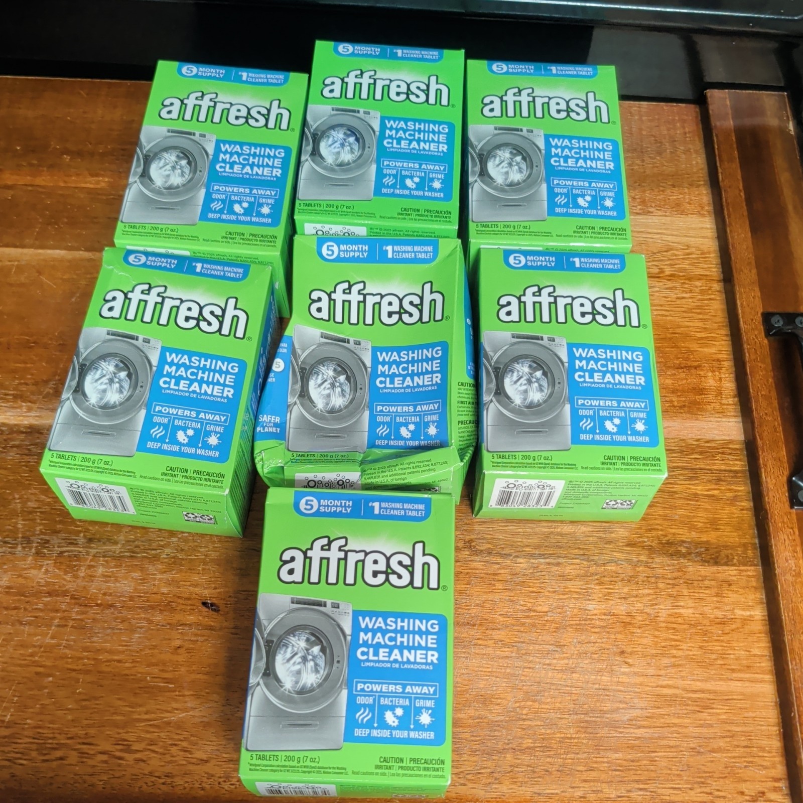 7 Pack Affresh Washing Machine Cleaner 35 Mo Supply Cleans Front Load & Top Load