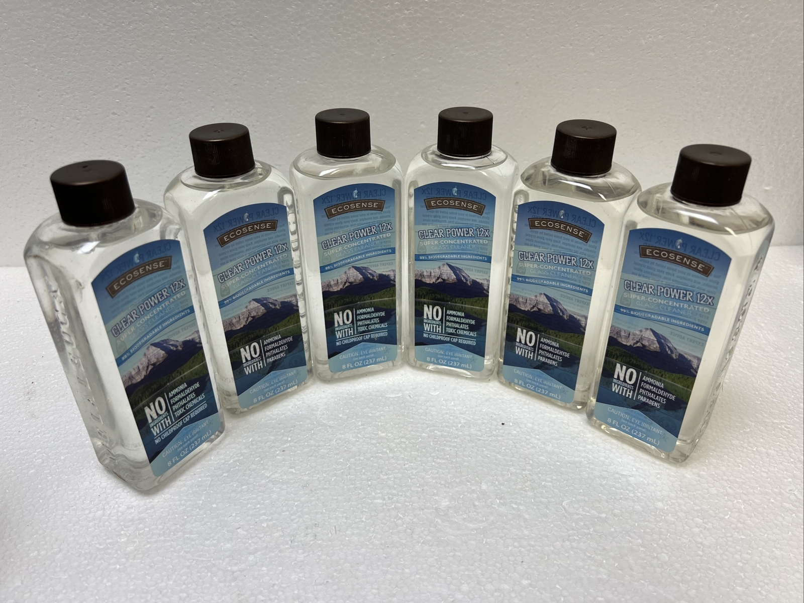 6 count lot bottles Melaleuca EcoSense Clear Power 12x Glass Cleaner – 8 oz New