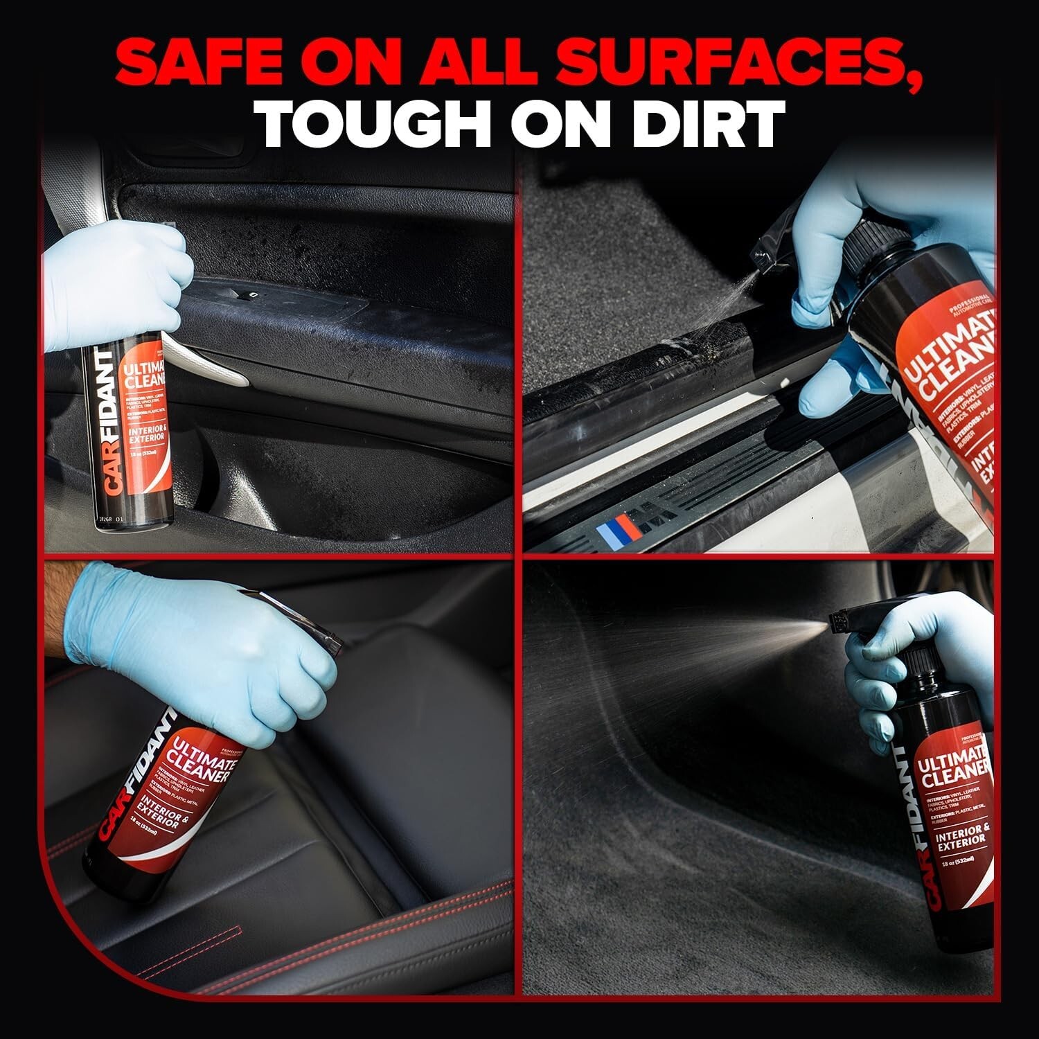 Interior Cleaner – Removes Stains & Deep Cleans Car Seats, Leather, Fabric, Upho