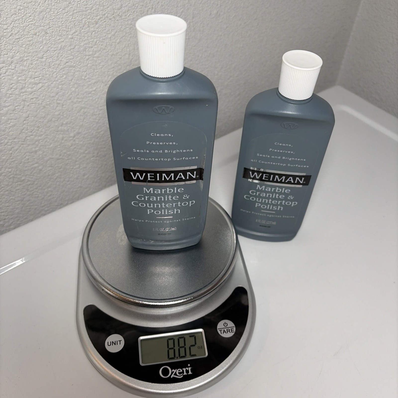 2 WEIMAN Marble Granite Cleaner & Polish 8oz – Discontinued (Mostly Full)