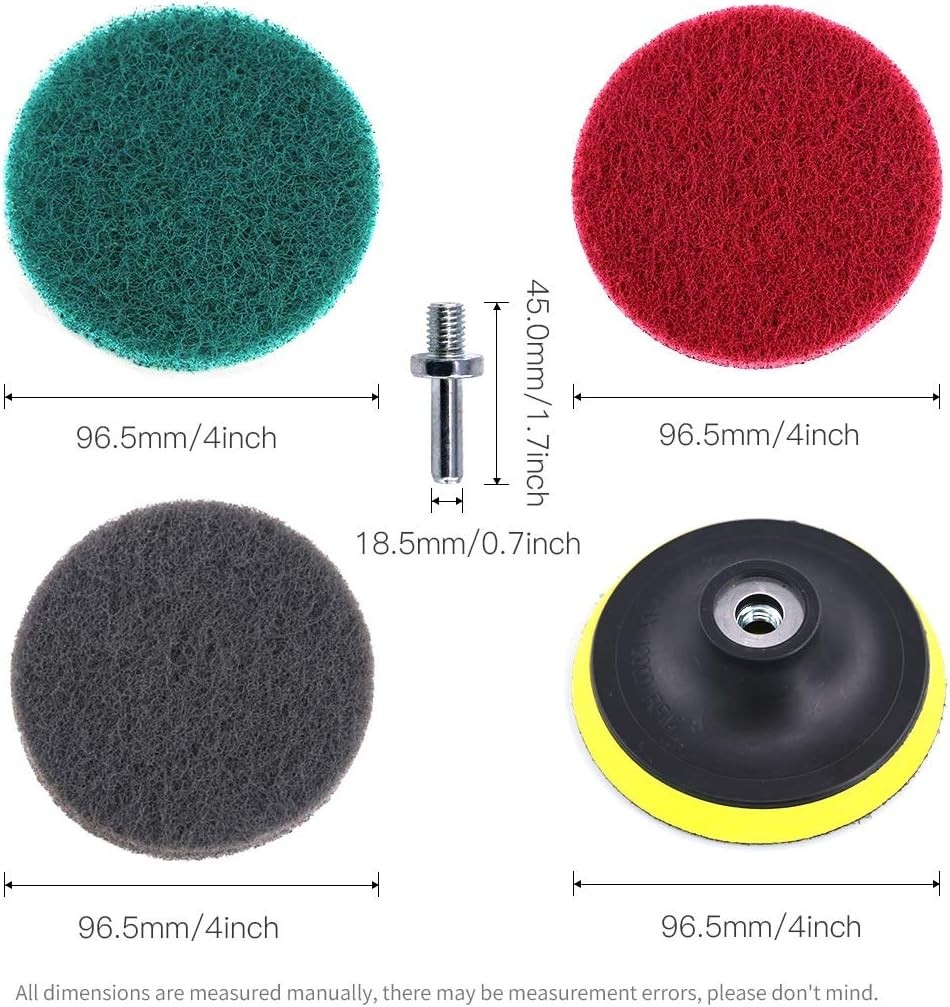All-in-One 16PCS Drill Power Scrubber Kit – 3 Stiffness Levels for All Surfaces