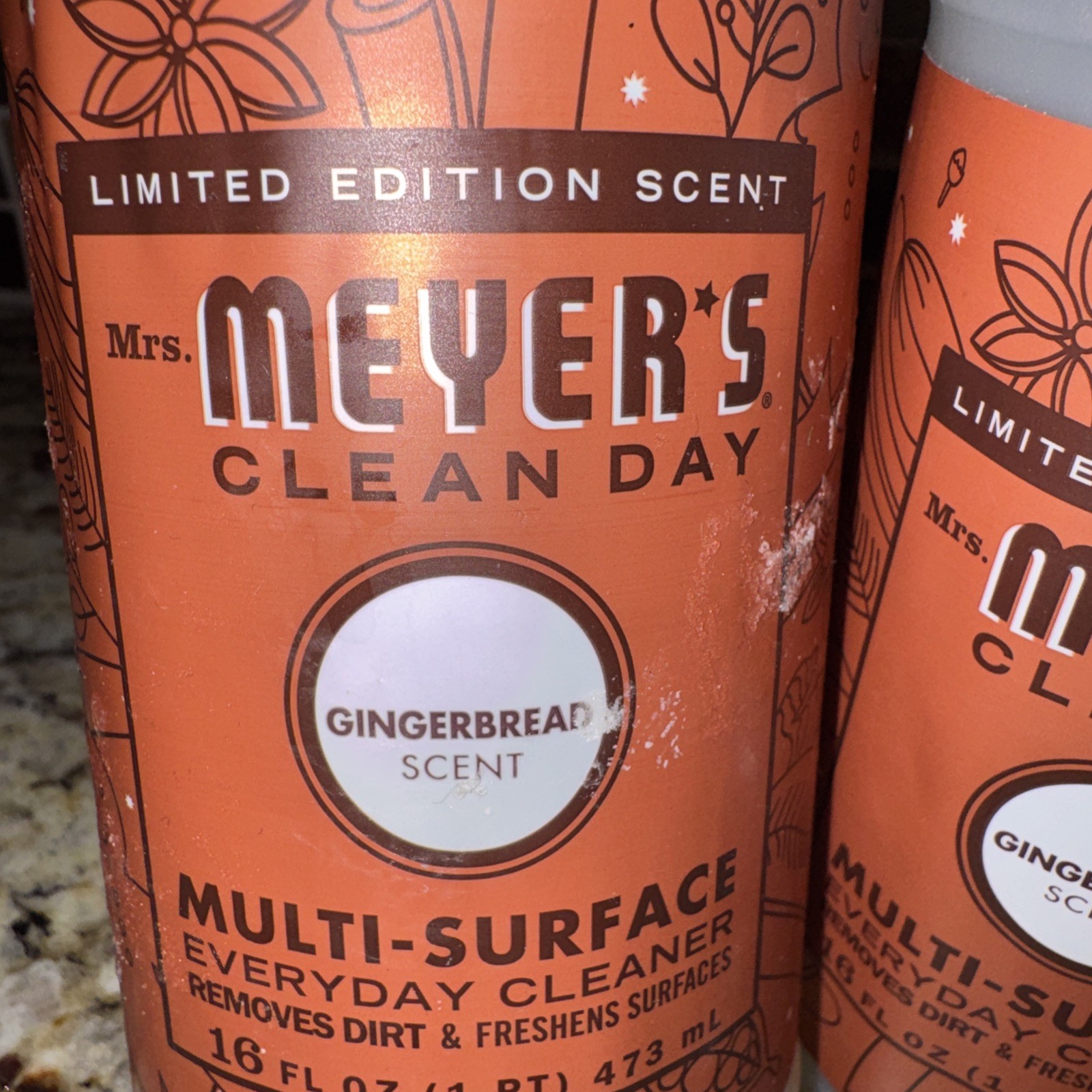 Mrs Meyer’s 2 Pack Gingerbread Multi-Surface Cleaner 16oz