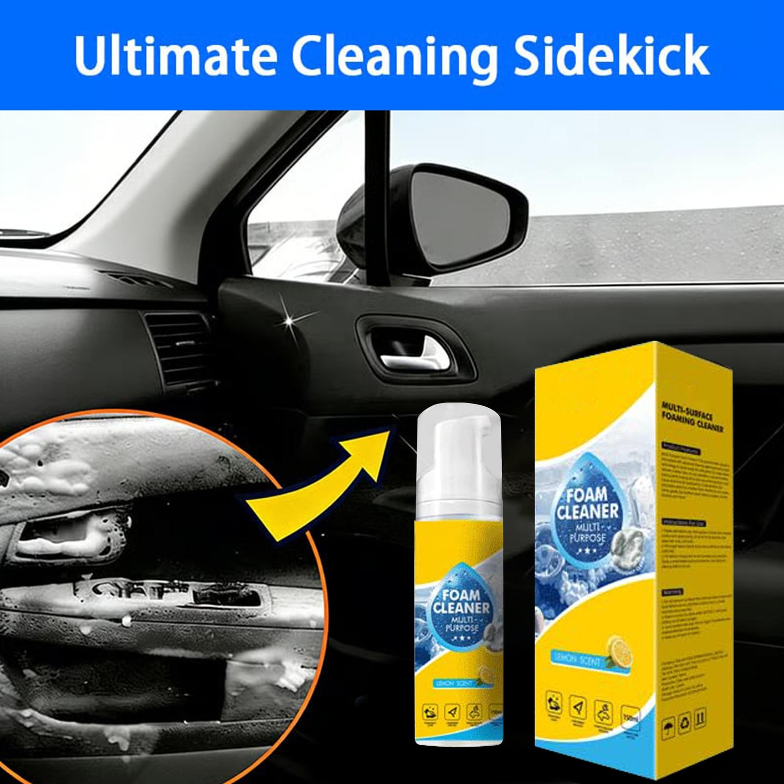 Multi-Enzyme Foam Cleaner,All-Purpose Deep Cleaning Spray For Car,Kitchen,Sofa