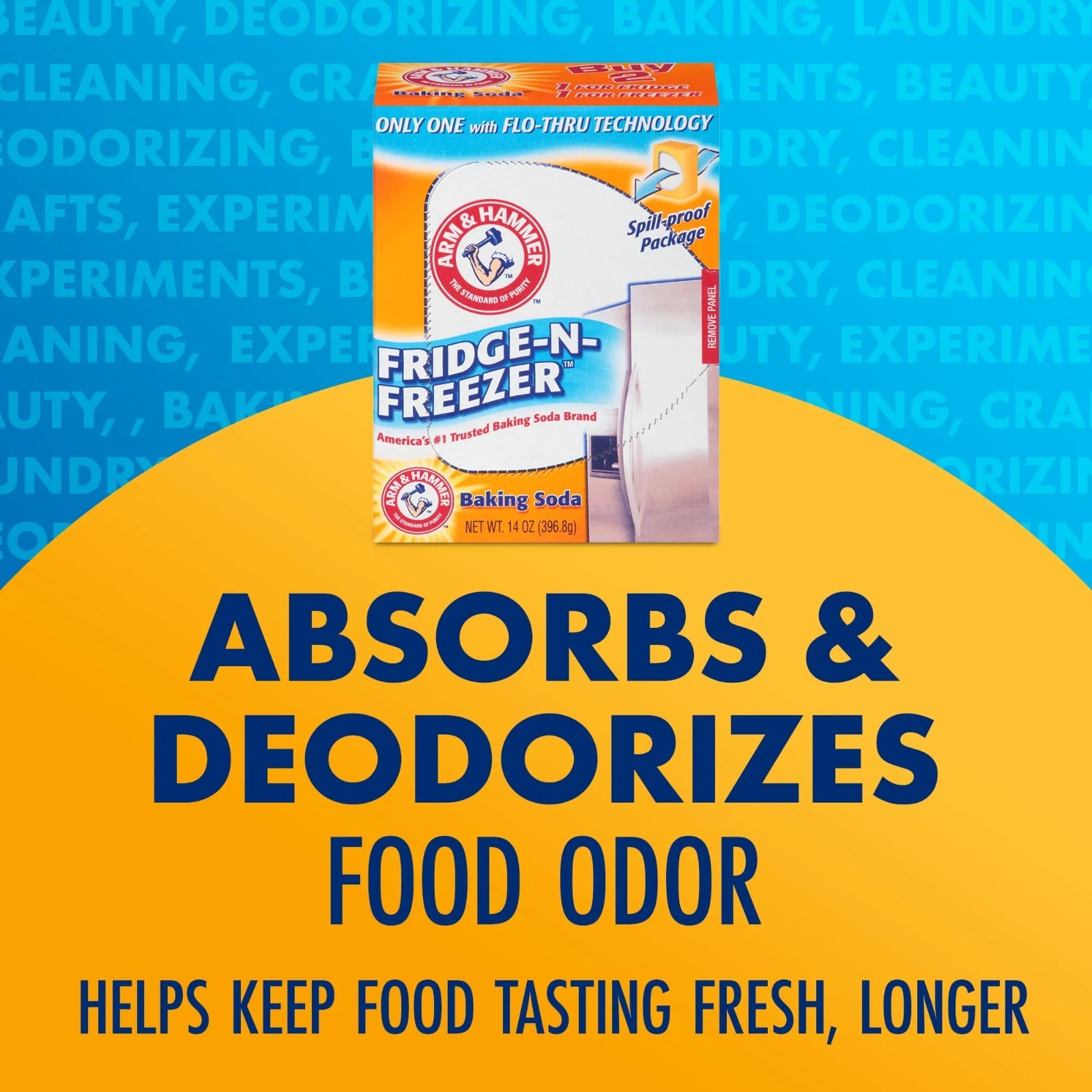 Arm & Hammer Fridge-N-Freezer Baking Soda 14 oz Odor Absorber