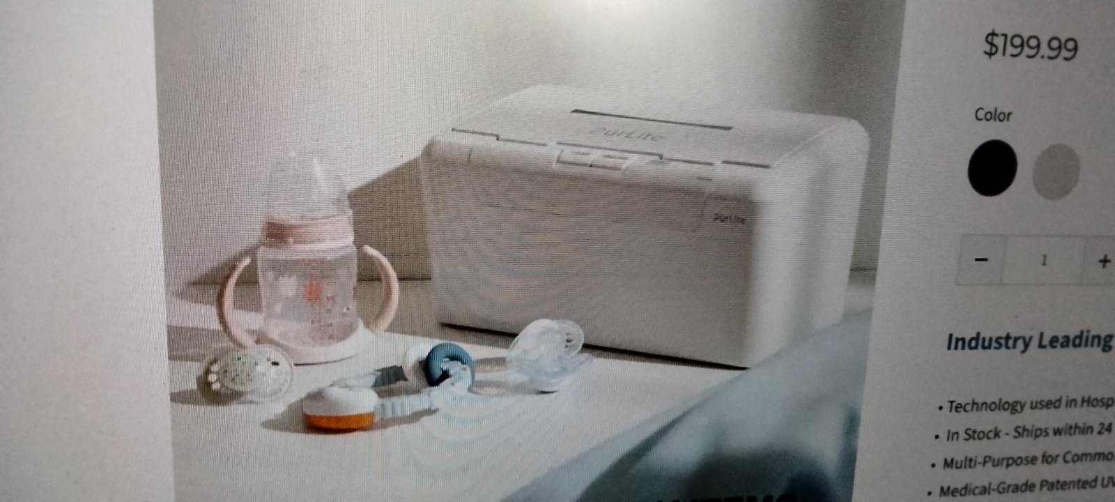 Purlite UV-C Home Sanitizer PL300G Gray