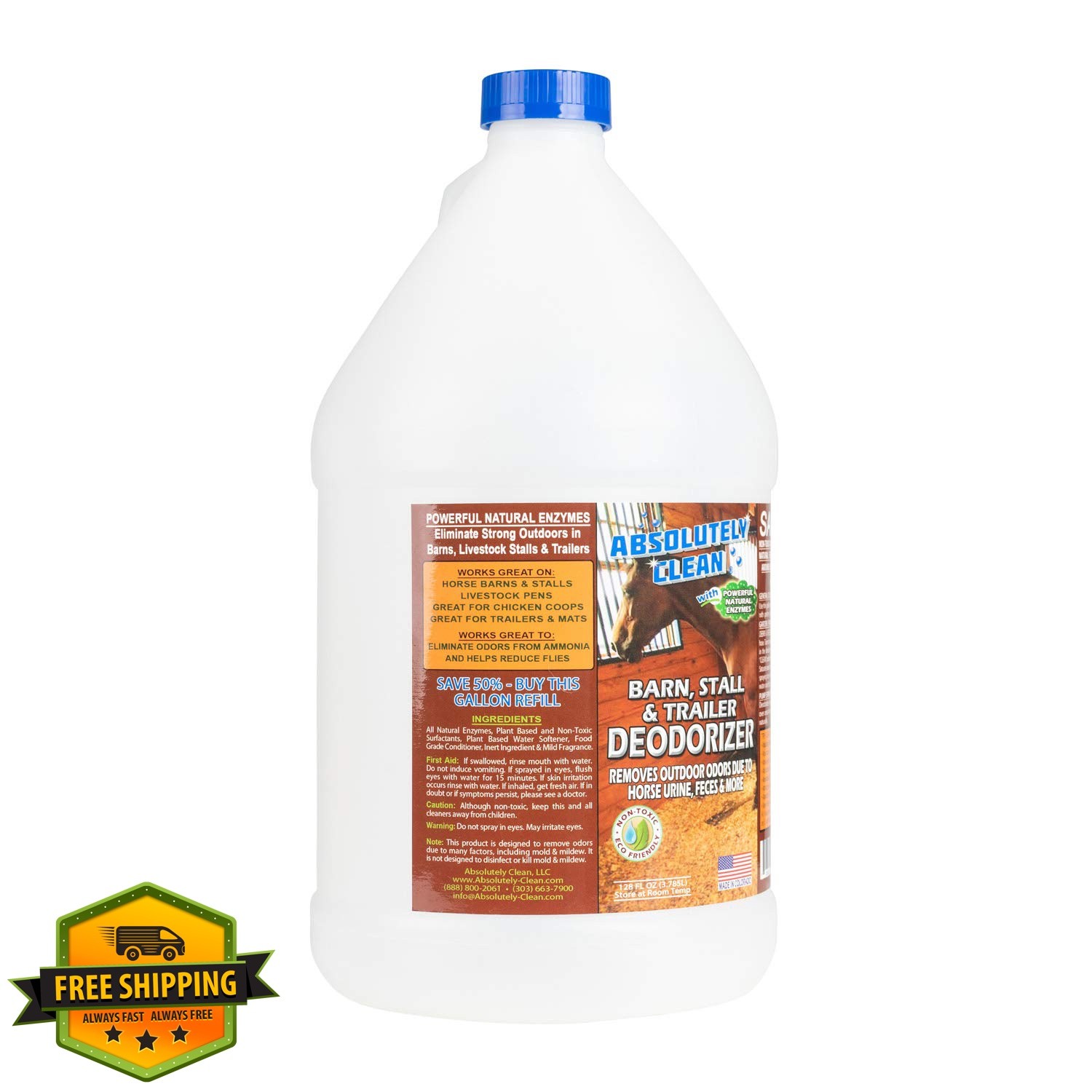 Absolutely Clean barn deodorizer 128oz