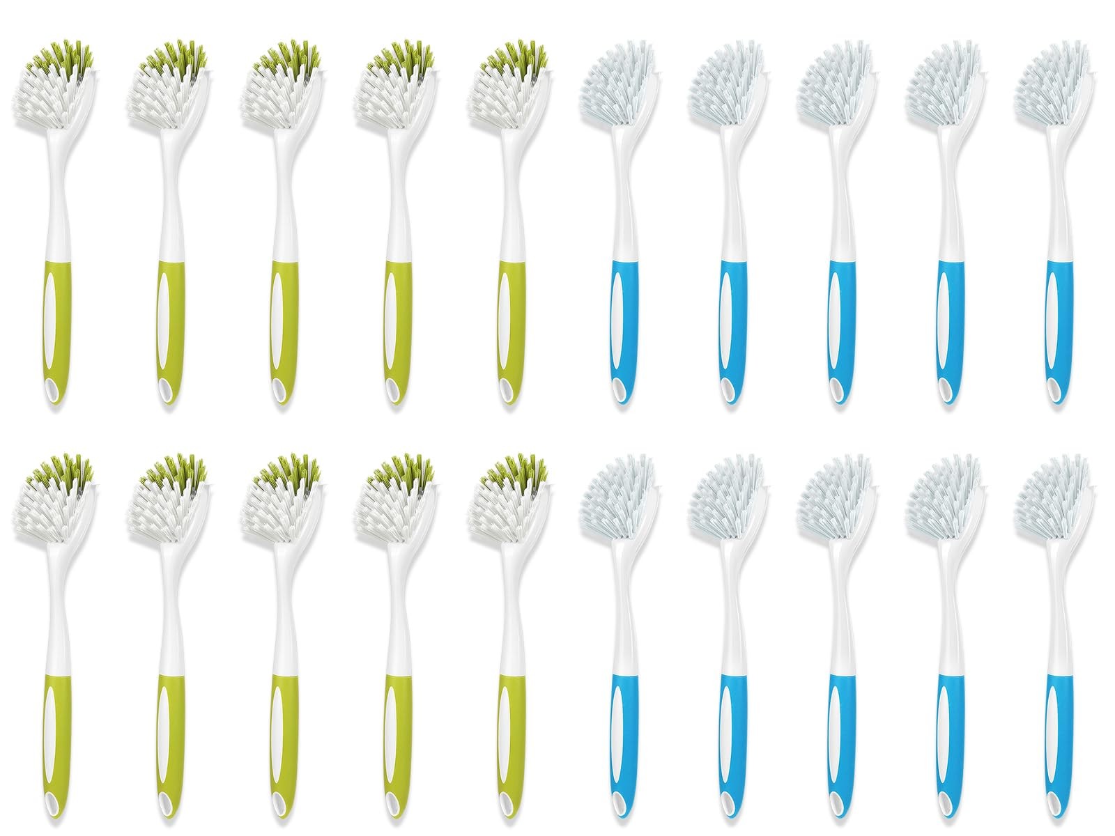 Dish Brush with Handle, Firm & Stiff Bristles Dish Scrubber for Pots, Pans & …