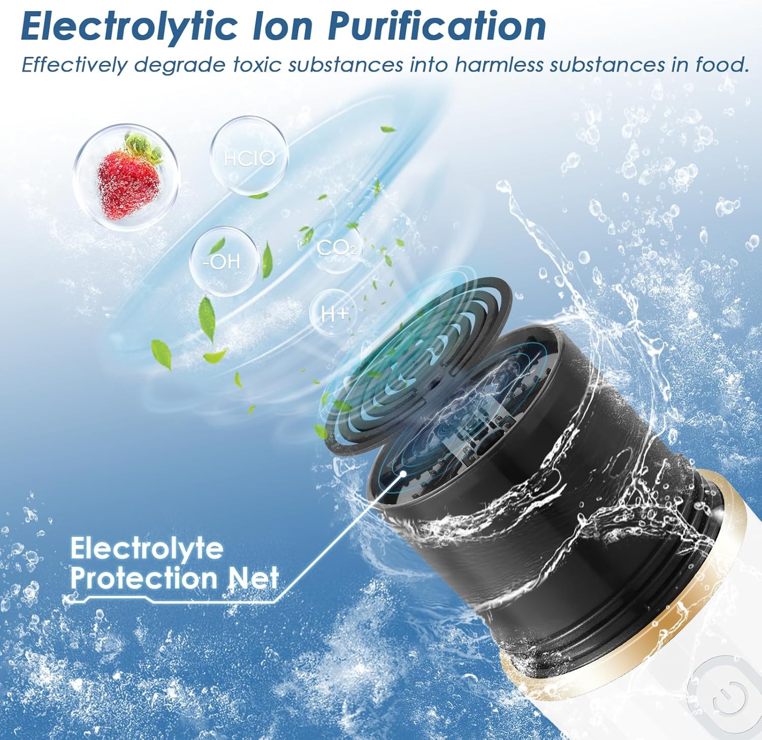 Vegetable Purification and Cleaning Machine Capsule shaped Disinfection