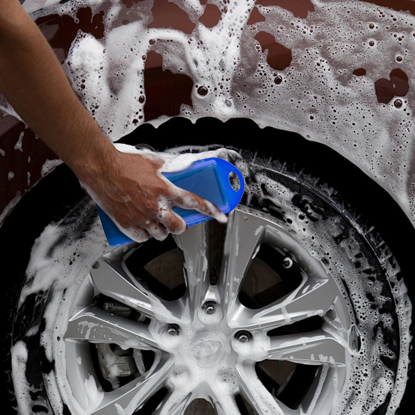 1pcs Tire Applicator Pad Wheel Brush Car Wax Sponge Tire Shine Applicator