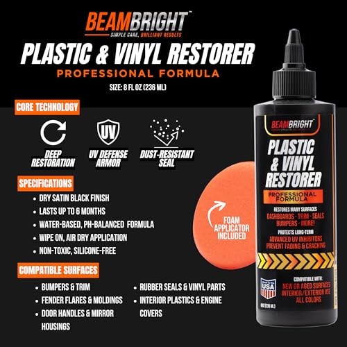 Plastic Trim Restorer – Dry, Non-Greasy for a True Natural Black Trim Finish