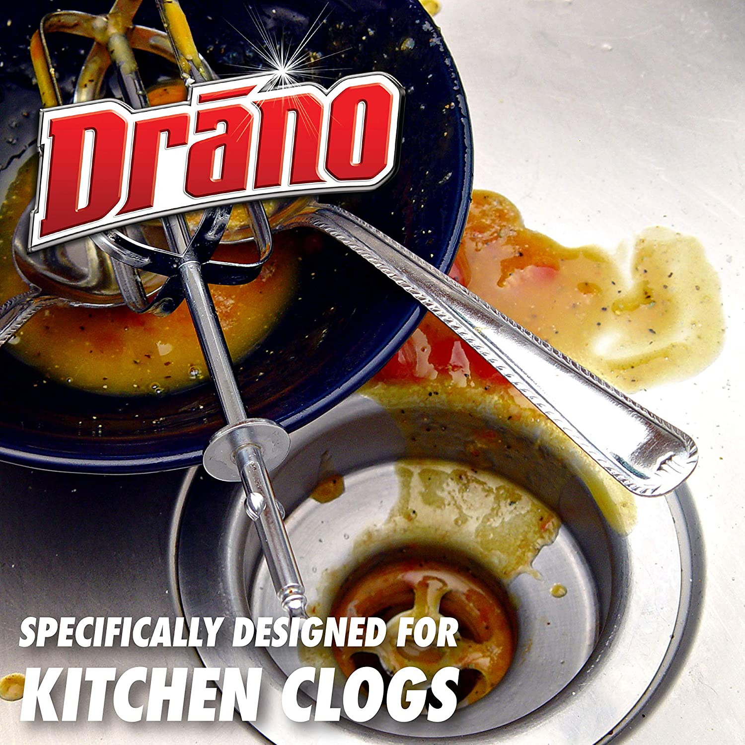 Drano Kitchen Granules Clog Remover, Destroy Tough Clogs, 8.8 Oz