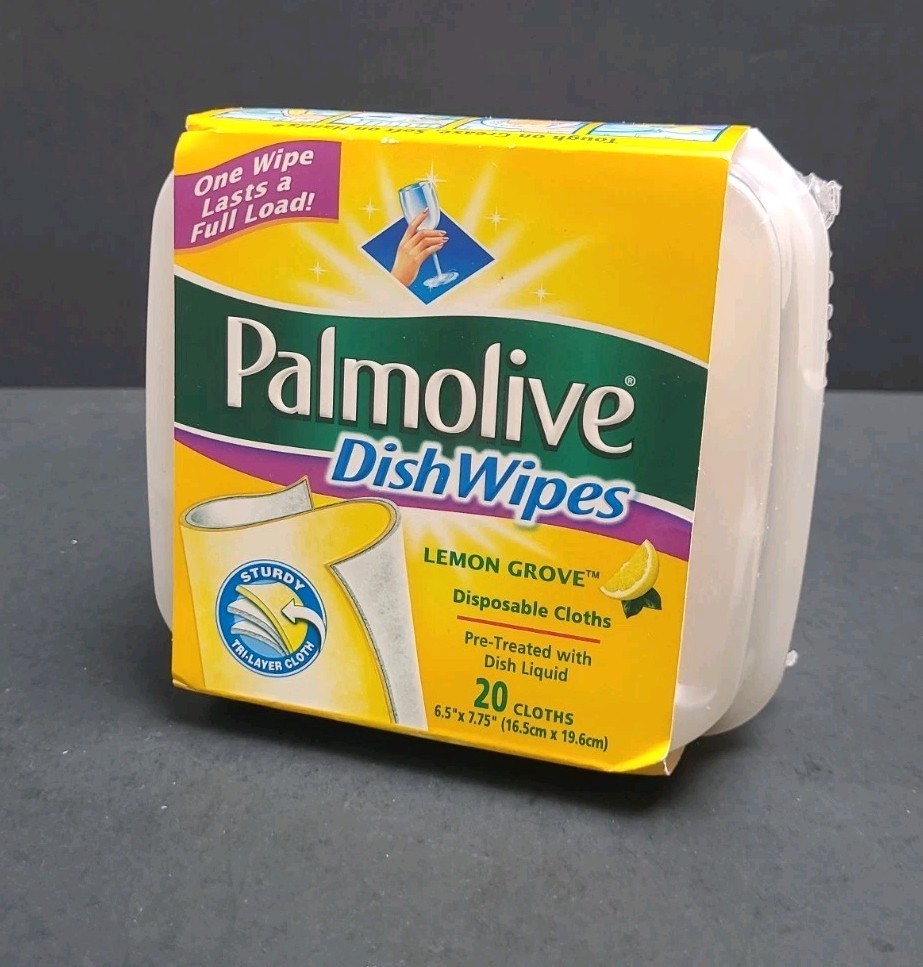 Palmolive Dish Wipes Lemon Grove Pretreated Disposable Cloths Discontinued 20 Ct